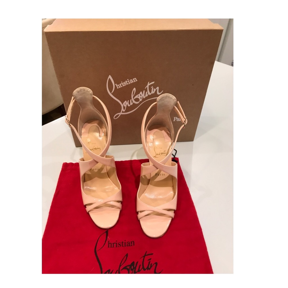 Christian Louboutin Malefissma Patent Heels/Sandal